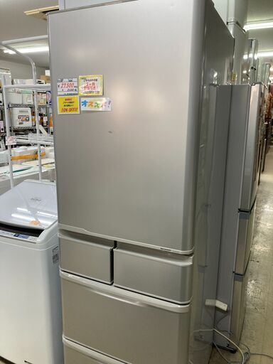 【リサイクルショップどりーむ荒田店】期間限定１割引き中！9680　冷凍冷蔵庫　シャープ　414L　2012年製　SJ-ES41W-S　室内きれい　前面キズ有