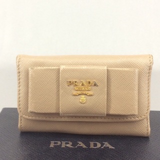 PRADA プラダ ベージュサフィアーノレザー 6連キーケース