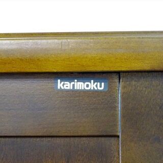山口)下松市より　カリモク家具 コロニアル 片袖机 書斎デスク ウォールナット 幅120×奥行70×高さ73cm 鍵欠品 　BIZHJ30Hの画像