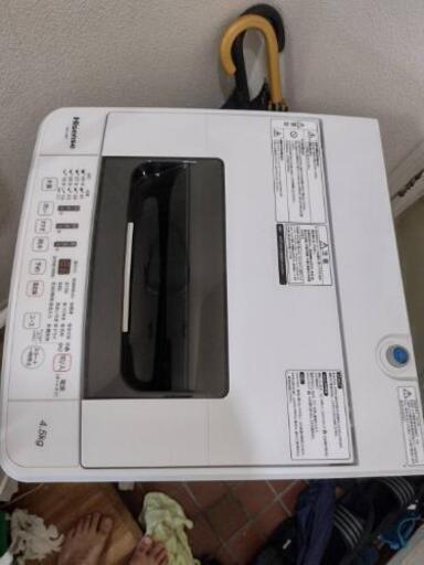お取引決定です。全自動洗濯機 4.5kg Hisense Japan 型番HW-T45C