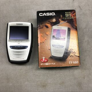 CASIO　カシオ　TFT型3インチ液晶搭載　ポケット液晶カラーテレビ　EV-660　中古動作品の画像