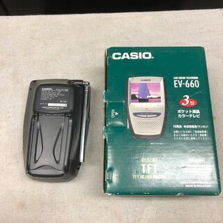 CASIO　カシオ　TFT型3インチ液晶搭載　ポケット液晶カラーテレビ　EV-660　中古動作品の画像