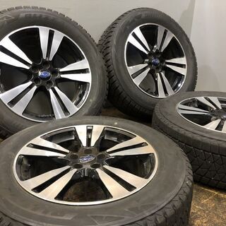 【BS BLIZZAK DM-V2 225/60R17】スタッドレス【SUBARU 純正ホイール 17インチ 7J5HPCD100+48】フォレスター XV等　(VTK405) クレジットカード QRコード決済可能