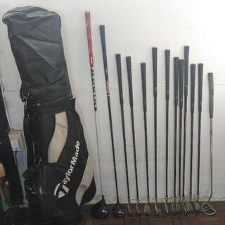 テーラーメイドキャディバッグ&ゴルフクラブ13本まとめてセット