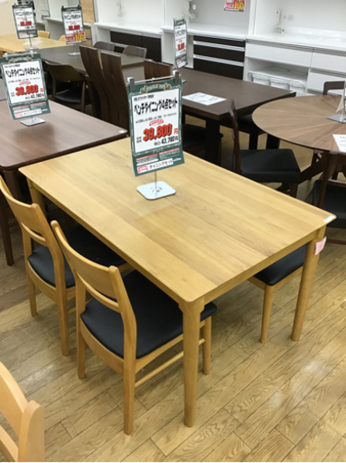 KI-138【ご来店頂ける方限定】ホワイトオーク材　ベンチダイニング4点セット