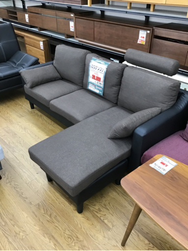 KI-140【ご来店頂ける方限定】カウチソファ　ブラウン