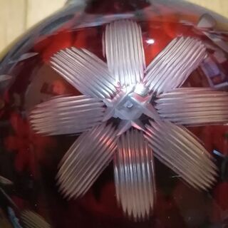 江戸切子水差し　昭和レトロ　希少価値　50年以上前実家整理品　手作り一点物の画像