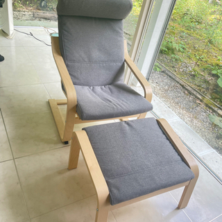 IKEA POÄNG ポエング オットマン付　①