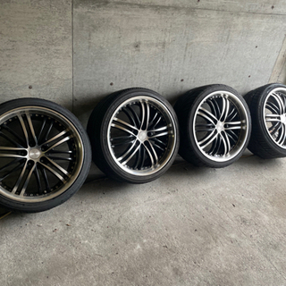 19インチ　5穴PCD114.3タイヤホイールセット　バリ山　