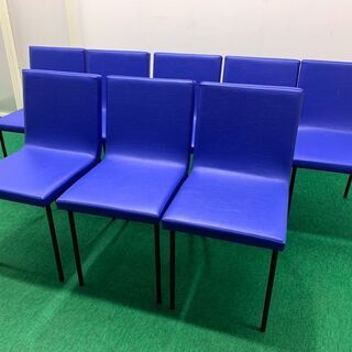 中古　QUON　W410　ミーティングチェア　ブルー　龍ヶ崎倉庫