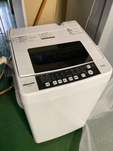 ハイセンス5.5kg洗濯機　使用半年
