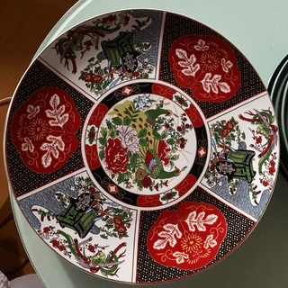 大皿4枚綺麗な柄:中古