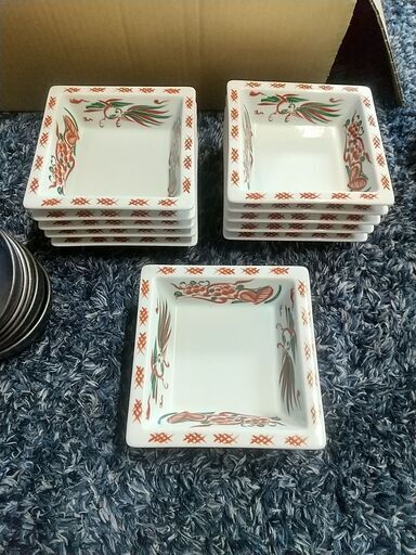 Y!　角鉢・皿セット全59枚　まとめ売り　松花堂 錦花鳥角鉢 料亭 旅館 和食器 飲食店 業務用