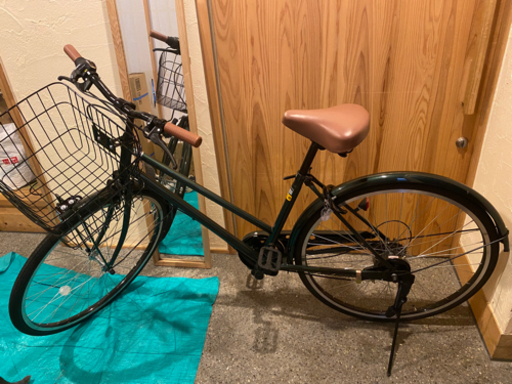 美品　自転車　26インチ　グリーン