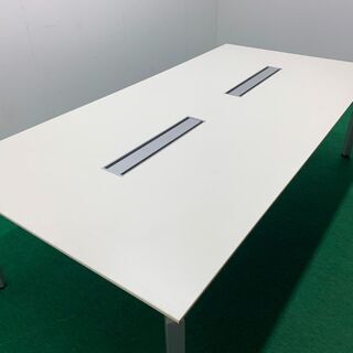 中古　PLUS　W2400 ミーティングテーブル　WKT-2412KH　龍ヶ崎倉庫の画像