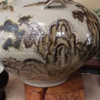 【愛品倶楽部柏店】古有田 唐船窯 梅丑作 大花瓶の画像