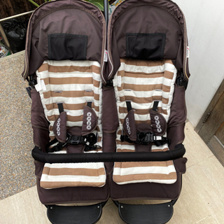 お値下げ！エアバギー ココダブル ブラウン 2人乗りベビーカー