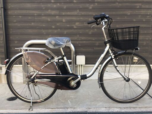 地域限定送料無料　パナソニック　ビビ　DX　新基準　子供乗せ　12AH　現行車　シルバー　パスウィズ　アシスタ　神戸市　電動自転車