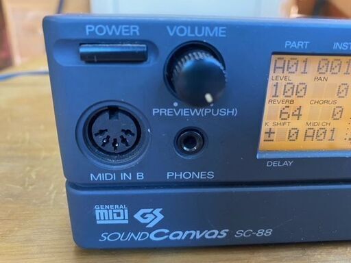 値引き！音源 SC-88 ROLAND SOUND CANVAS （DTM) 美品　イヤホンRチャンネル不調　ローランド サウンドキャ