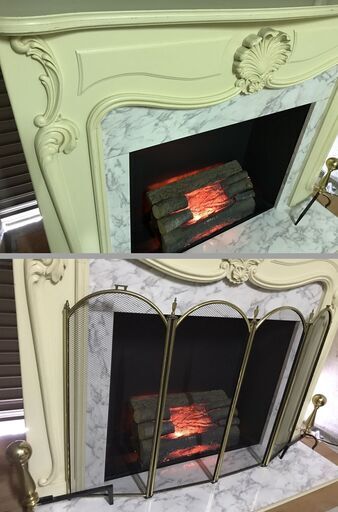 RusticCraft ラスティッククラフト 暖炉 マントルピース イミテーション 幅155cm×奥行65cm×高さ121cm 