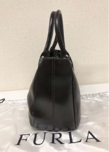 BG-1【極美品】FURLA フルラ レザートートバッグ ダークブラウン（濃茶）