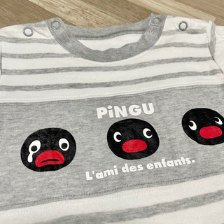 取引中　95. サイズ70 ピングー　長袖　ベビー　ロンパースの画像