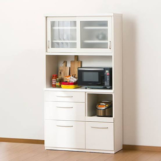 ニトリ キッチンボード コパン 100KB WW ホワイトウォッシュ 美品 ニトリ コパン100KB 食器棚 キッチンボード