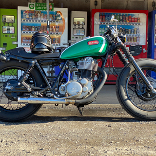 ドラム最終型！！ SR400カフェレーサーカスタム XS650カラーリング　エンジンOH後走行約8000キロの画像