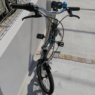 折り畳み自転車 16inch シマノ製 6段変速 モスグリーンの画像