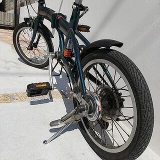 折り畳み自転車 16inch シマノ製 6段変速 モスグリーンの画像