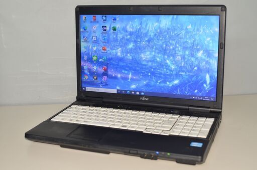 中古ノートパソコン Windows10+office2016 富士通 A572/FW i3-3110M/大容量HDD640GB/メモリ4GB/15.6インチ/HDMI/テンキー/便利なソフト多数