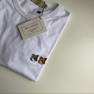 【新品】メゾンキツネ 半袖Tシャツ メンズ レディース XS S M L 韓国 子供服 カットソー Maison Kitsuneの画像