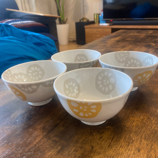 レンコン　和柄　茶碗