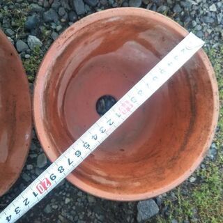 素焼き鉢 大小１３個の画像