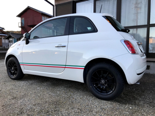 ※値下げしました　フィアット(FIAT)500用アルミホイール付スタッドレスタイヤ