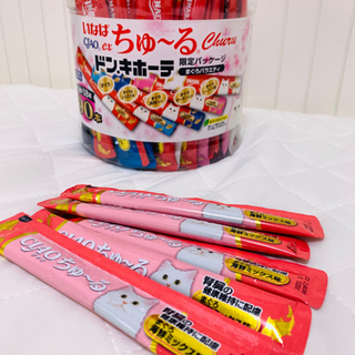 猫　ちゅ〜る　『まぐろバラエティ』ドンキホーテ限定パッケージの画像