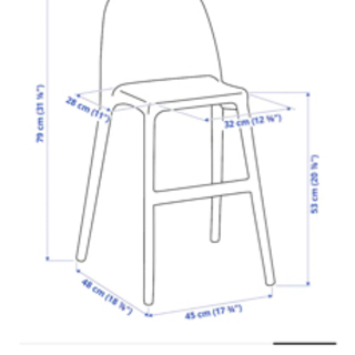 子供用　チェア　IKEA URBAN 白の画像