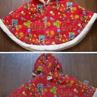 ビッツ）オレンジ系総柄（５０～７０）厚手ケープの画像