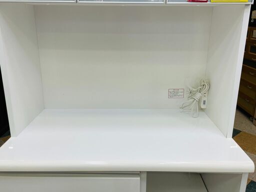 ⭐人気のホワイト！！3面レンジボード　★定価￥59,900★ スチームオーブン対応 ソフトクローザー⭐