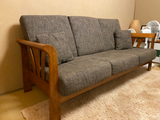 【美品】オシャレな☆彡3人掛けソファ