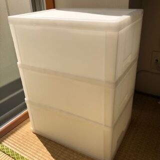 ☆三段プラスチック収納チェスト☆　の画像