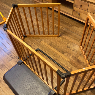 【お譲りする方、決まりました】日本育児 おくだけとおせんぼ スマートワイドWoody ブラウンの画像