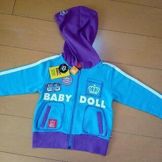 新品　スティッチワッペンパーカー100青ベビードールBABYDOLLベビドの画像