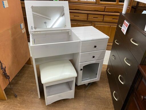（商談中）楽しくMake up！【愛品館 江戸川店】ニトリ　デスクドレッサー　ドレッサー　ID:150-047371-007　配送可　代引き配送可
