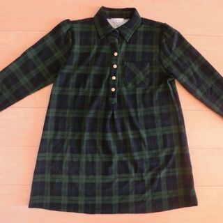 【相談中】新品 ワンピース　チュニック？　ＬＬサイズ　グリーン系...