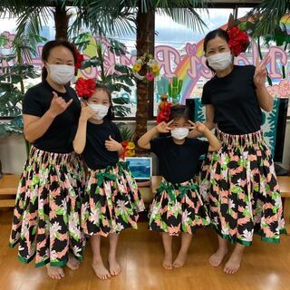 【品川・大井町フラダンス教室】🐰親子フラダンス🐰【ナーレイレイコフラスタジオ】ママとお子さんの楽しいフラダンスの画像