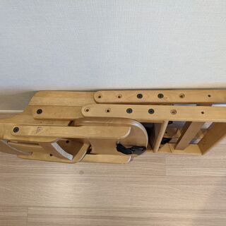 木製おりたたみハイチェア（ハイ・ローチェア　高さ調整可　澤田木工所）の画像