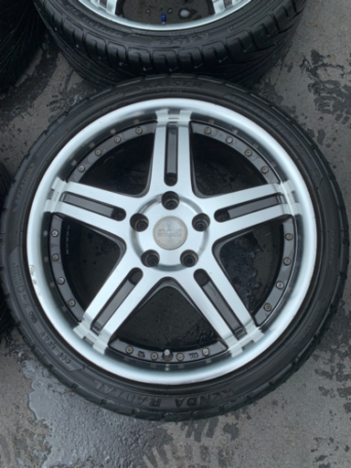 DDS 18インチ アルミ 4本 バリ山タイヤ付  225/40R18  7.5J/114.3/5穴