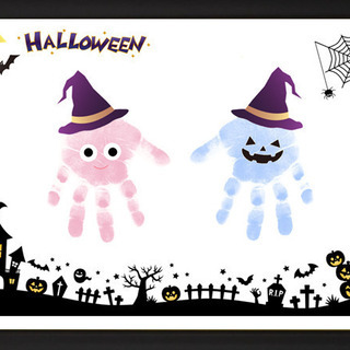 来場者にはお子様にお菓子プレゼント♪手形足形アートでハロウィン