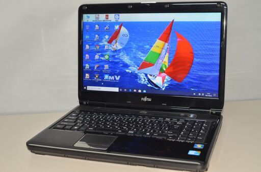 中古良品 ノートパソコン 最新Windows10+office 富士通 AH550/3AT Core i3/HDD750GB/4GB/無線/ブルーレイ/HDMI/便利なソフト多数